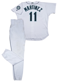 2003 Edgar Martinez Game Used Seattle Mariners Home Uniform (Jersey and Pants)
